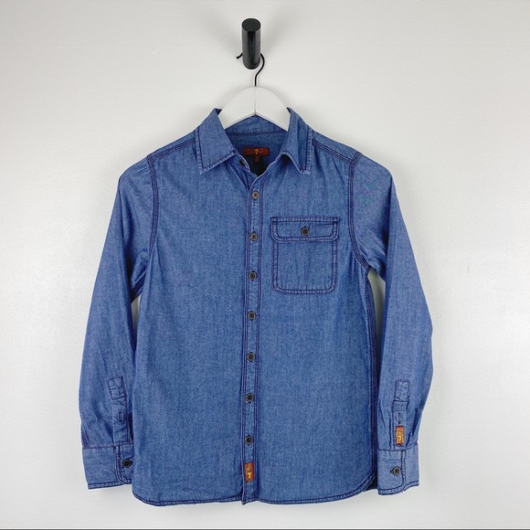 7 For All Mankind Button Down Long Sleeve Shirt - Picture 2 of 9